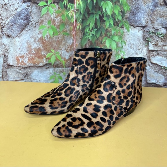 J. CREW Leopard Print Calf Hair Ankle Boots, 7 - Picture 6 of 12
